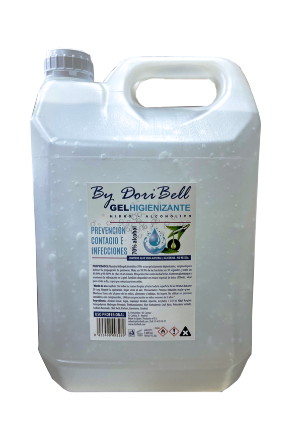 Garrafa de gel hidroalcoholico 5 L de By DoriBell
