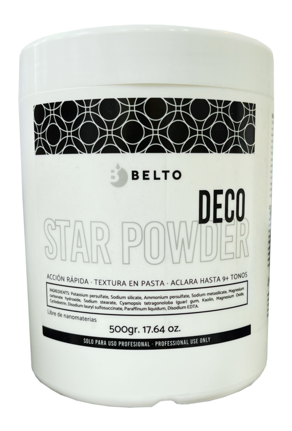 Decoloración Belto Star powder ultra fast 500 gr (regalo champu matizador WH 1000ml)