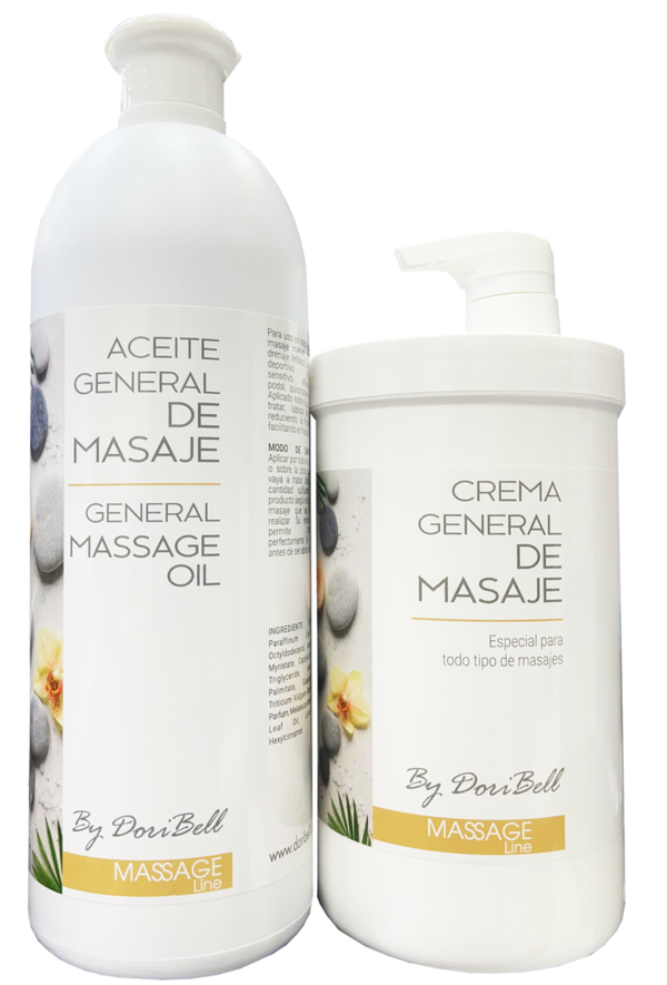 Crema masaje + Aceite de masaje pro 1000ml de By DoriBell 
